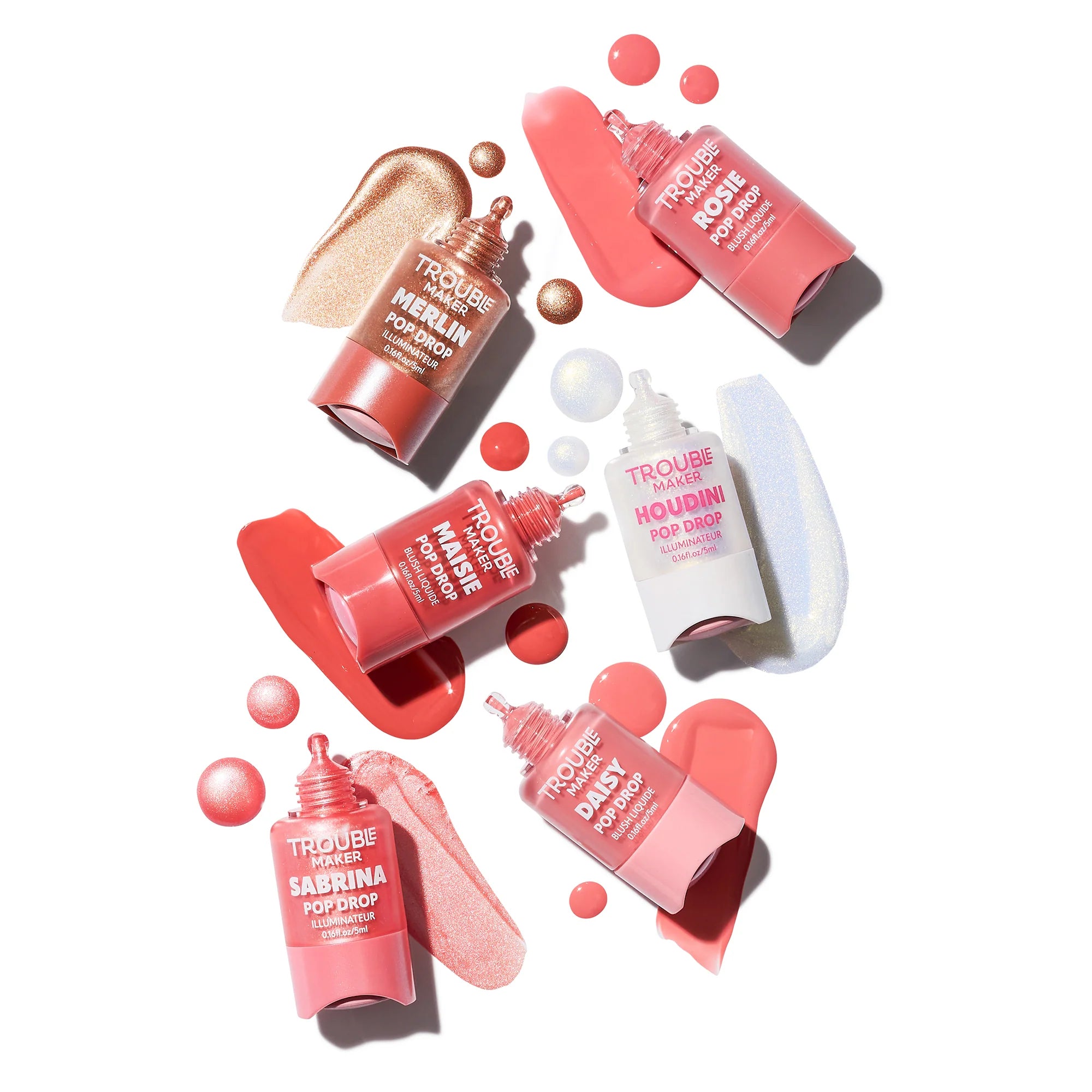 Trouble Maker Pop Drop Daisy Liquid Blush Peach Pink 5ml